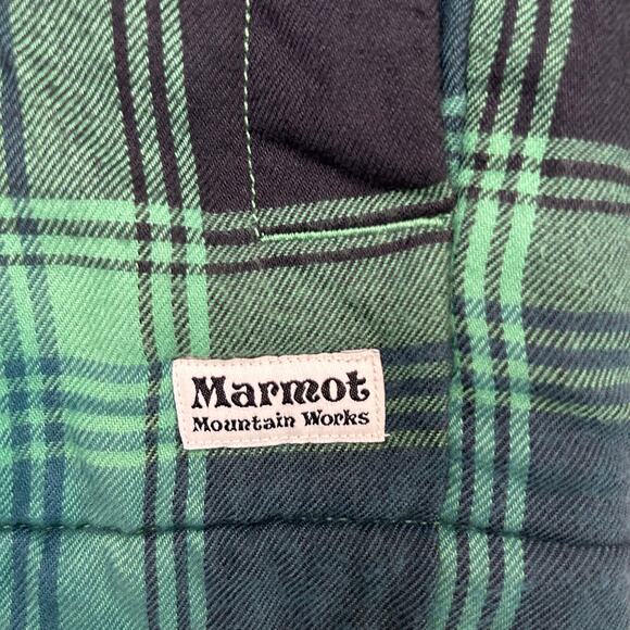 Marmot NWT men's Ridgefield green  plaid sherpa lined shirt jacket size L - Picture 2 of 13